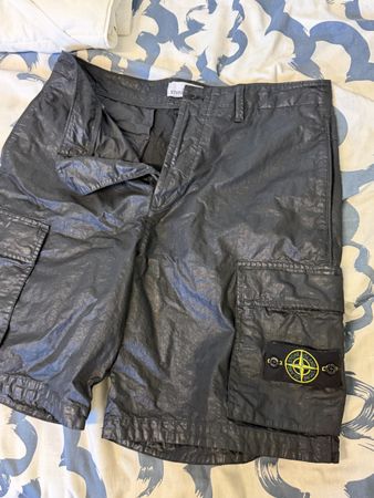 Stone Island Cargo Shorts W32 Schwarz Original Certilogo