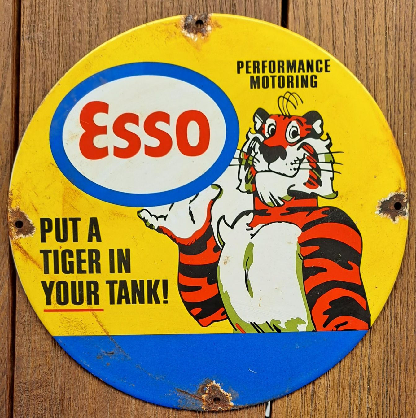 Esso Insegne: Emailschild – Usato da Wallisellen venduto da monbijoux009