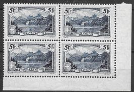 Schweiz 1928 SBK Nr. 178 Viererblock ** Katwert: 2400.00 CHF