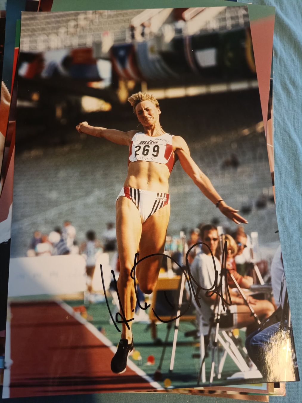 Autografi: Heike Drechsler - 20x30 cm - Leichtathlet – Usato da Menziken venduto da Artographs