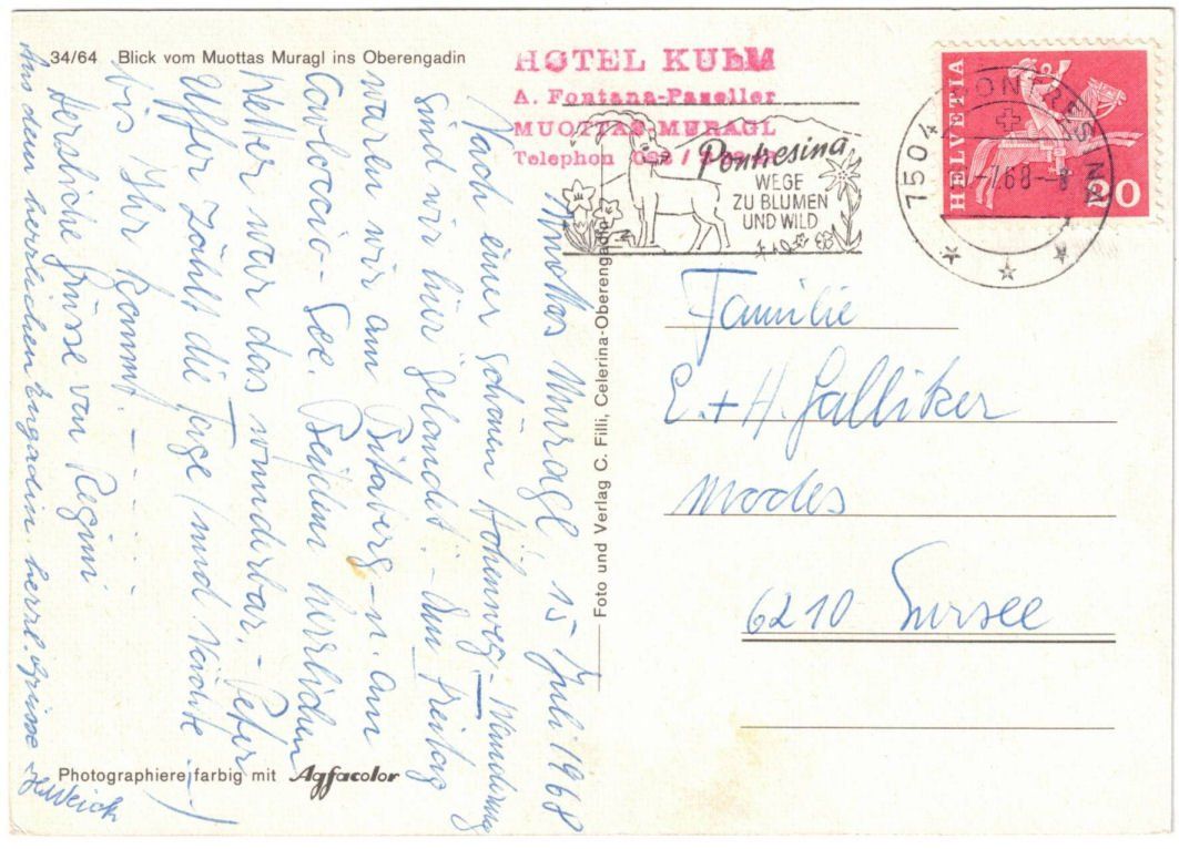 Cartes postales: St. Moritz - Standseilbahn Muottas Muragl – D'occasion à Binningen par Mountainrider 1