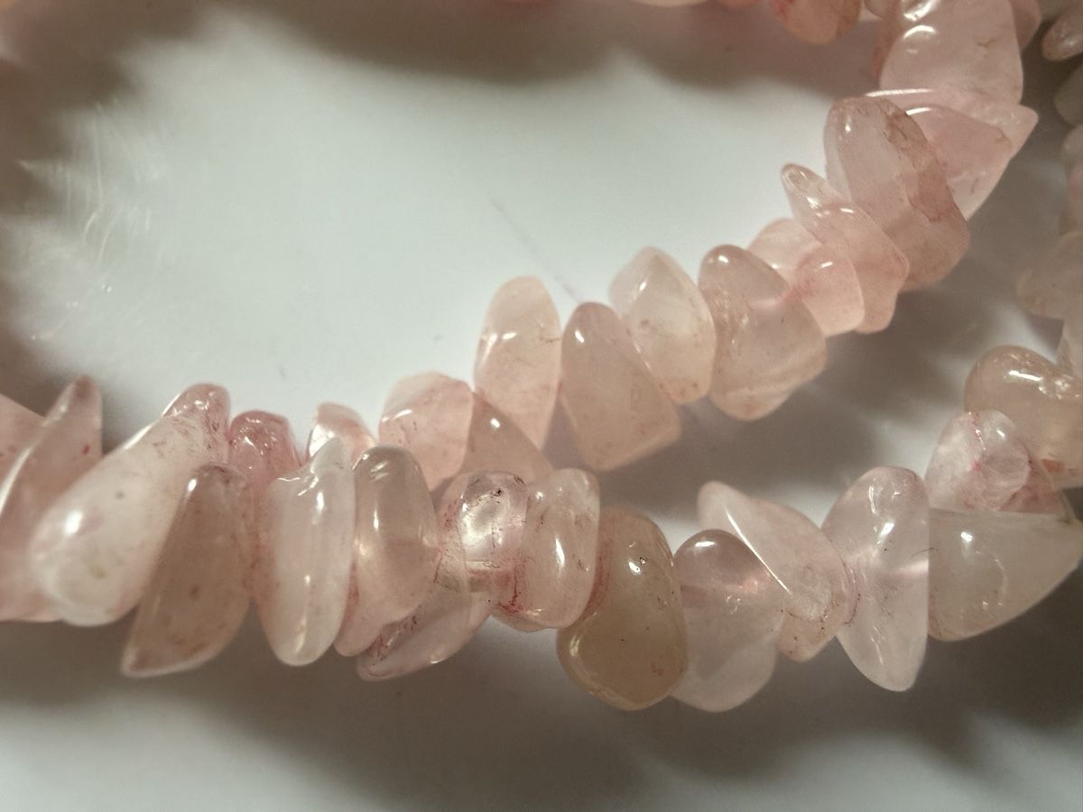 Catenine: Rosa Quarz Halskette Rohe Steine – Usato da Lamone venduto da LaCantinaMagica 4