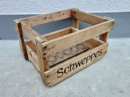 1 alte Holzkiste SCHWEPPES 1971 Kiste Getränkekiste Harass