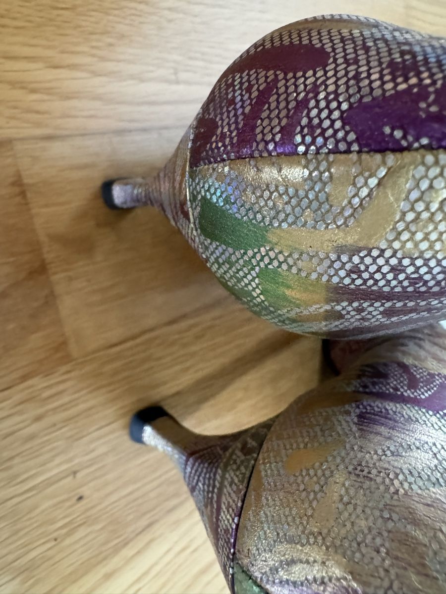 Stuart Weitzman Scarpe da donna: Stuart Weitzman Pumps Gr. 38.5 Vintage bunt – Usato da Lanzenhäusern venduto da Galaa 5