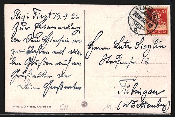 Cartes postales: Rigi-First, Hotel mit weidenden Kühen u – D'occasion à Berlin par bartko-reher 1