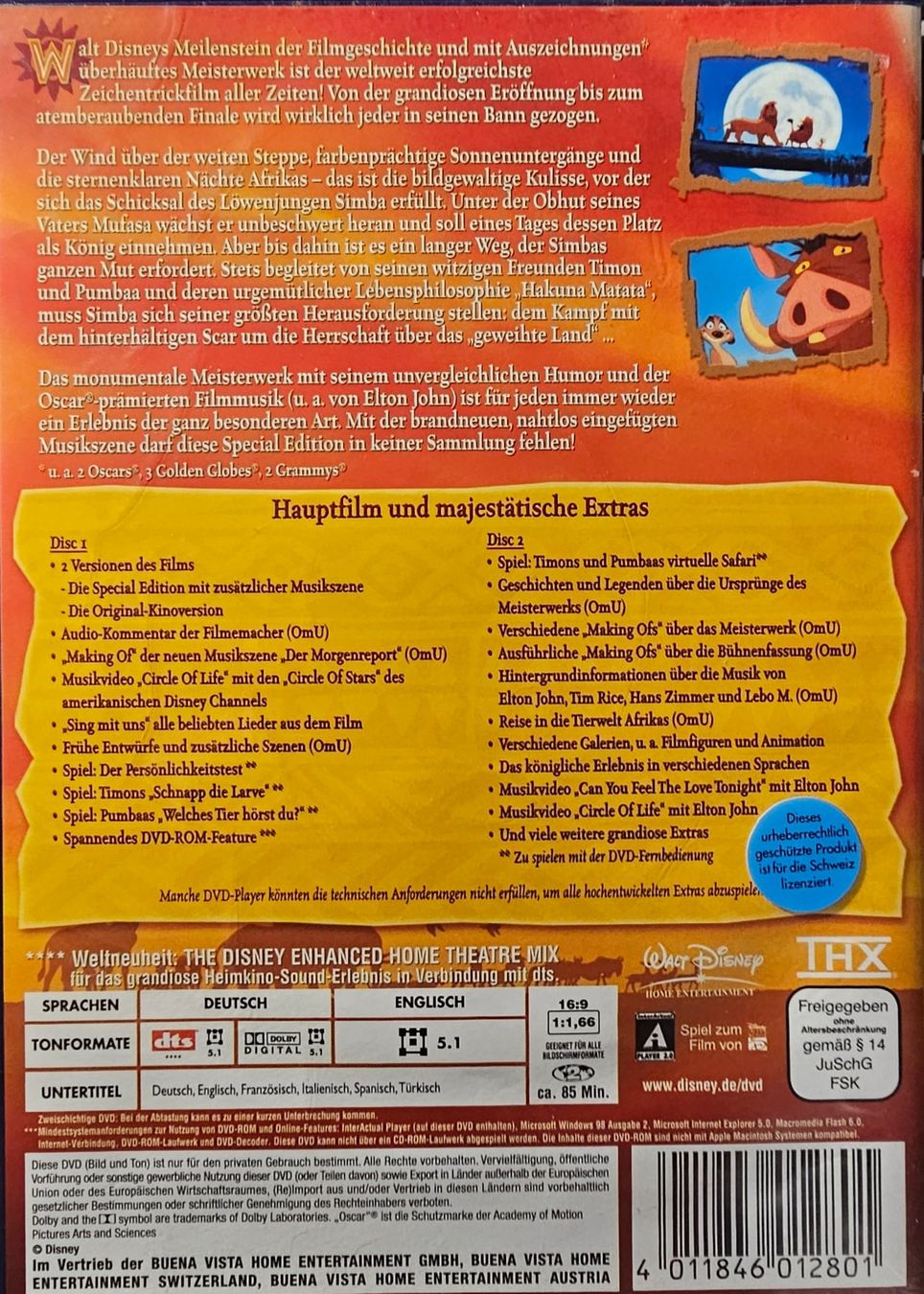 Tous les DVDs: Der König der Löwen – D'occasion à Wahlen b. Laufen par Cg10 1