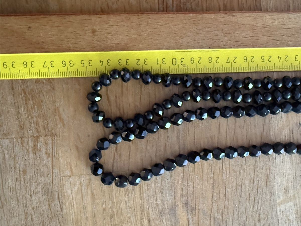 Catenine: 2 Schwarze Perlenkette Halsketten.  – Usato da Goldach venduto da Messerguru 7