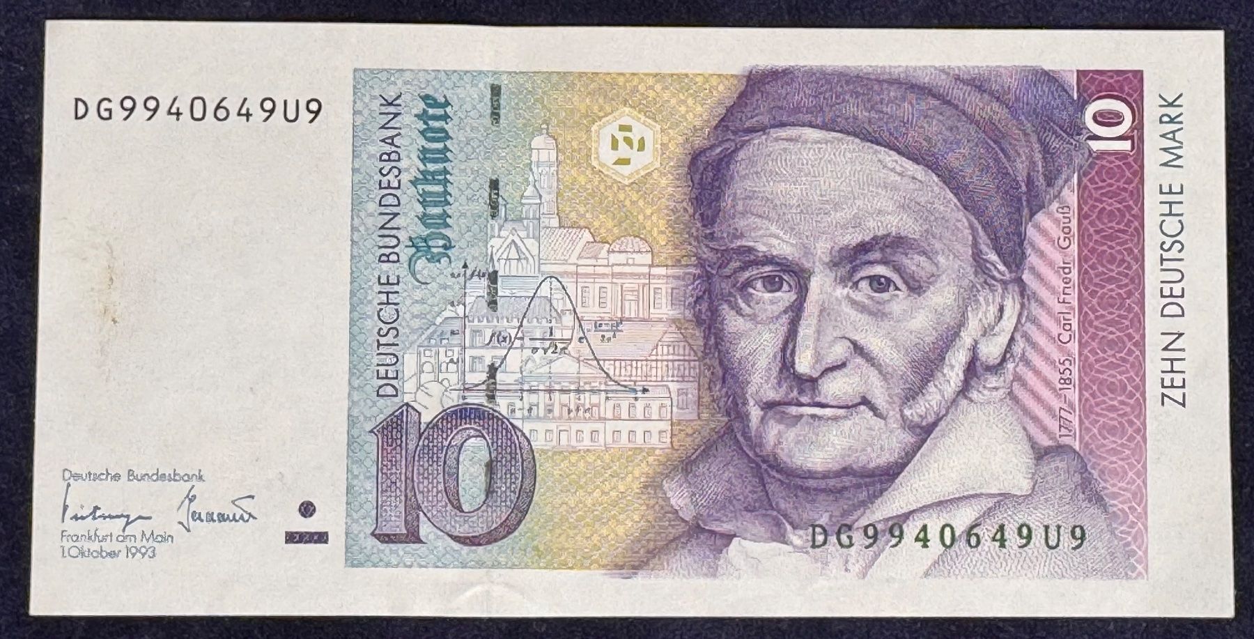 Banknoten: Banknote, 10-Deutsche-Mark 1993 – Gebraucht aus Andwil SG von Ariisa1234