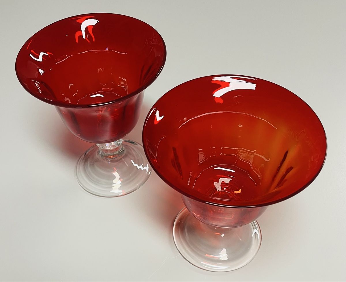 Murano Bicchieri: 2 edle wunderschöne Murano Glaskelchen – Usato da Allschwil venduto da ILLUGO 2