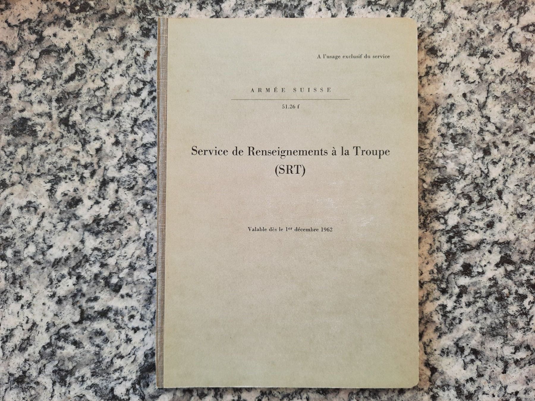 Libri: Service de Renseignements à la Troupe – Usato da Ruswil venduto da Sammlergeist