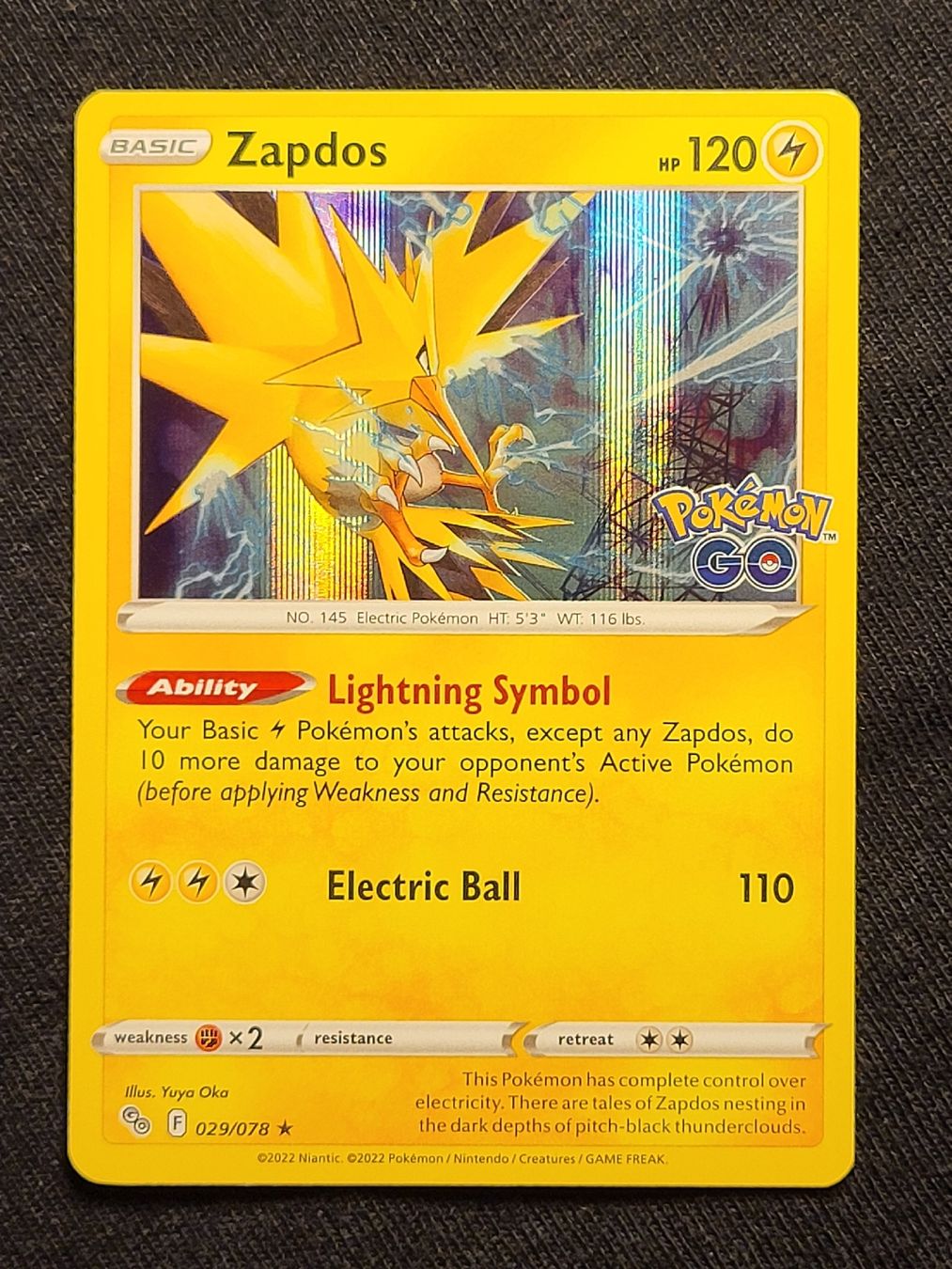 Pokémon Carte collezionabili: Zapdos 029/078 Holo 2022 – Usato da Grindelwald venduto da lego9