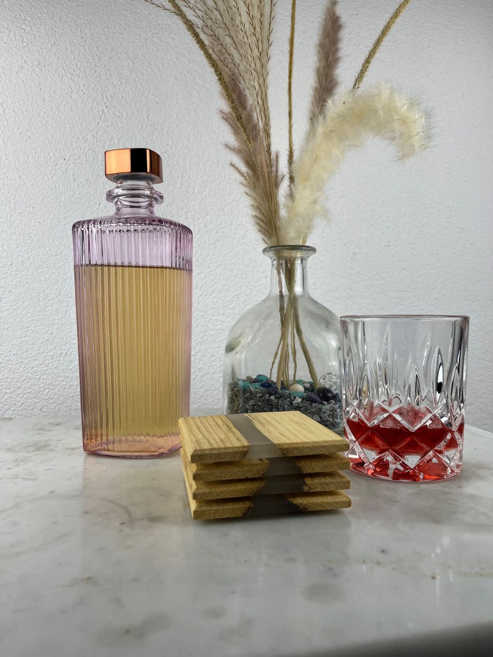 Untersetzer: Glas Untersetzer aus Epoxy und Eiche fluoreszierend – Neu (gemäss Beschreibung) aus Zwillikon von EichenlaubWoodwork 5