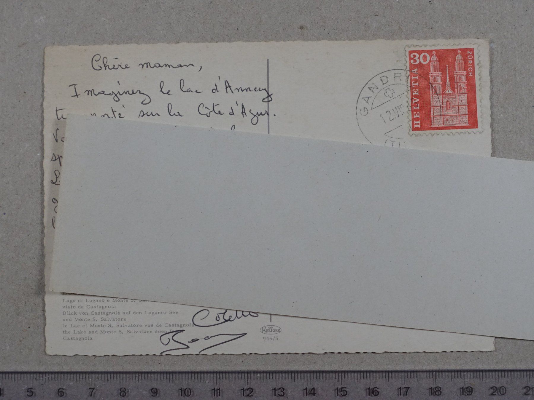 Cartes postales: Lugano, 1965 – D'occasion à Lenzburg par fh1 1