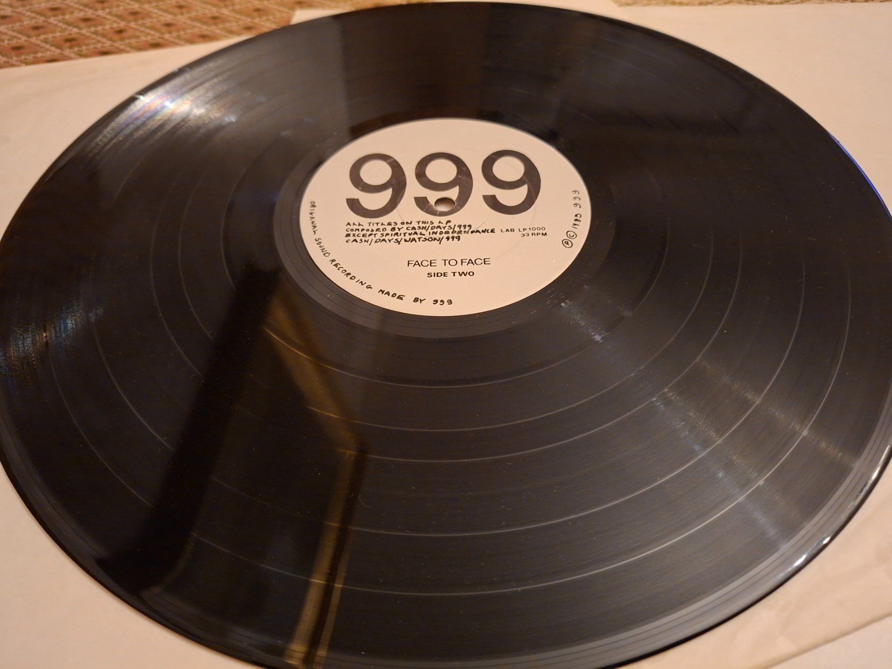 Vinyles: New Wave/Punk LP - 999 - Face to Face – D'occasion à Bernex par Wannabehasbeen01 3