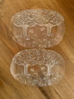 Servierplatte 2 Stück Glas mit schönem Muster