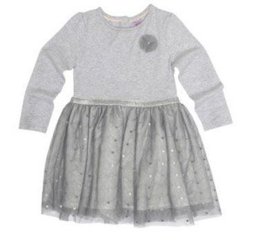 Neuware 50-70% SALE 🛒 Festkleid grau mit Tüllrock G.68
