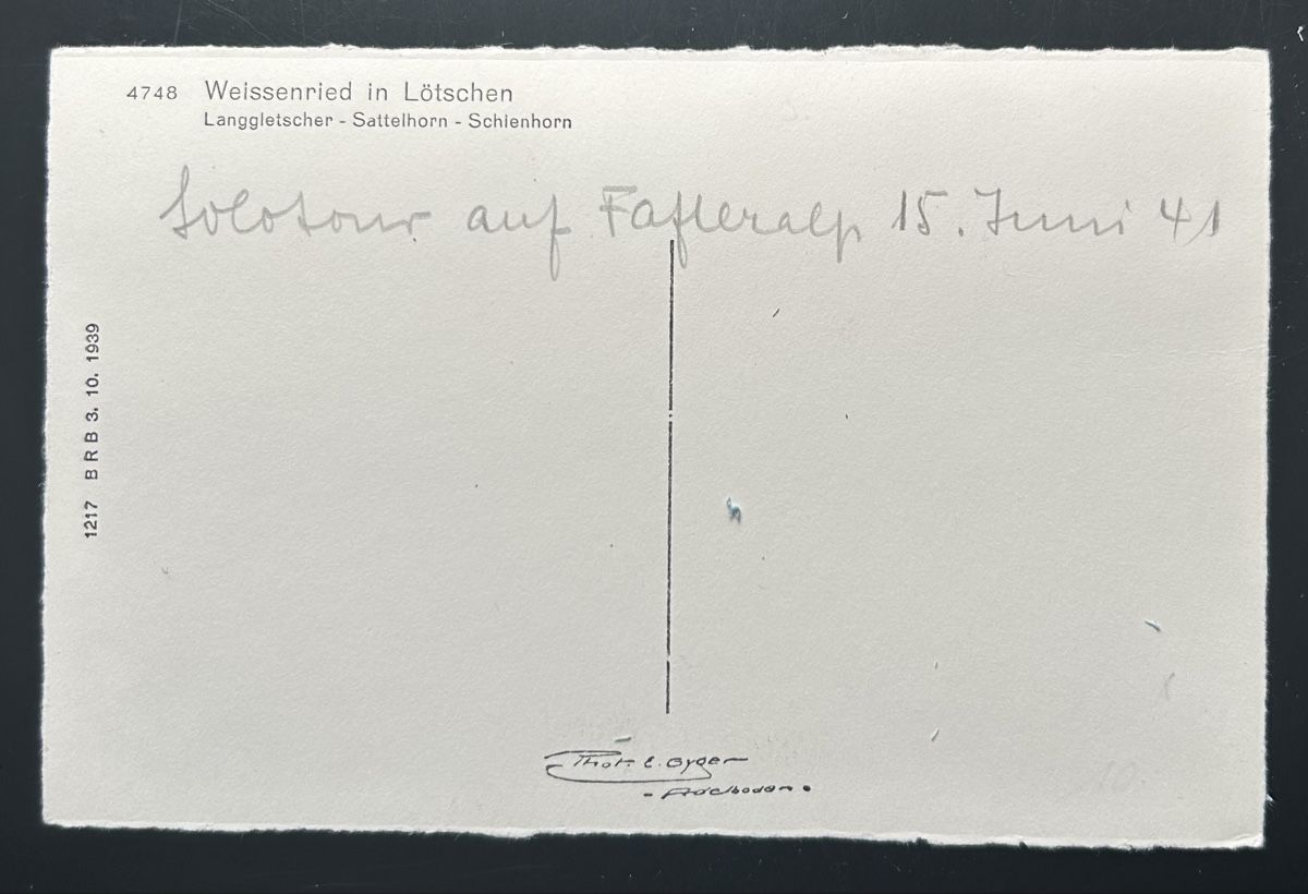 Cartoline postali: Weissenried im Lötschental  – Usato da Horw venduto da Tellbub 1