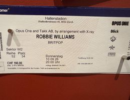1x Robbie Williams Ticket am 10.09.2026 in Zürich
