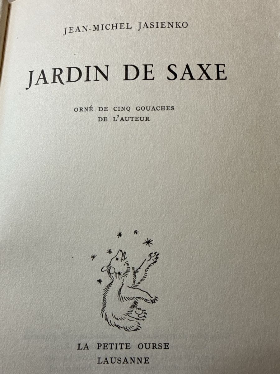 Libri: JASIENKO Jean-Michel Jardins de saxe – Usato da Schmitten FR venduto da Hohezelg