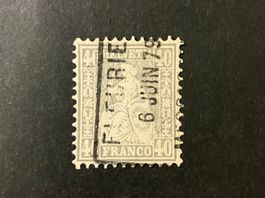 1878, 40c grau, signiert Liniger, Kat. 42, KP 220.--