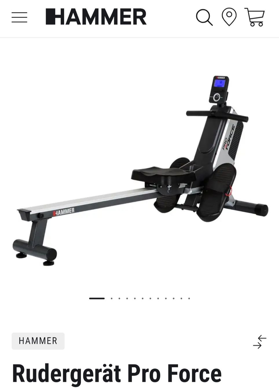 Hometrainer: Rudergerät Hammer Pro Force – Usato da Frauenfeld venduto da Solomillo
