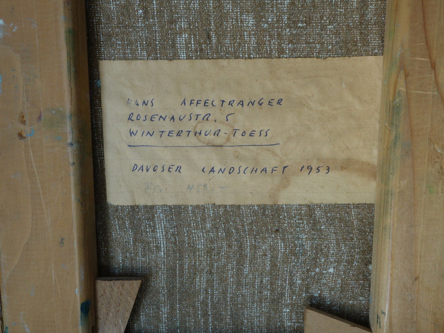 Dipinti: HANS AFFELTRANGER - Gemälde - DAVOSER LANDSCHAFT 1953 – Usato da Ibach venduto da Ibanto 5