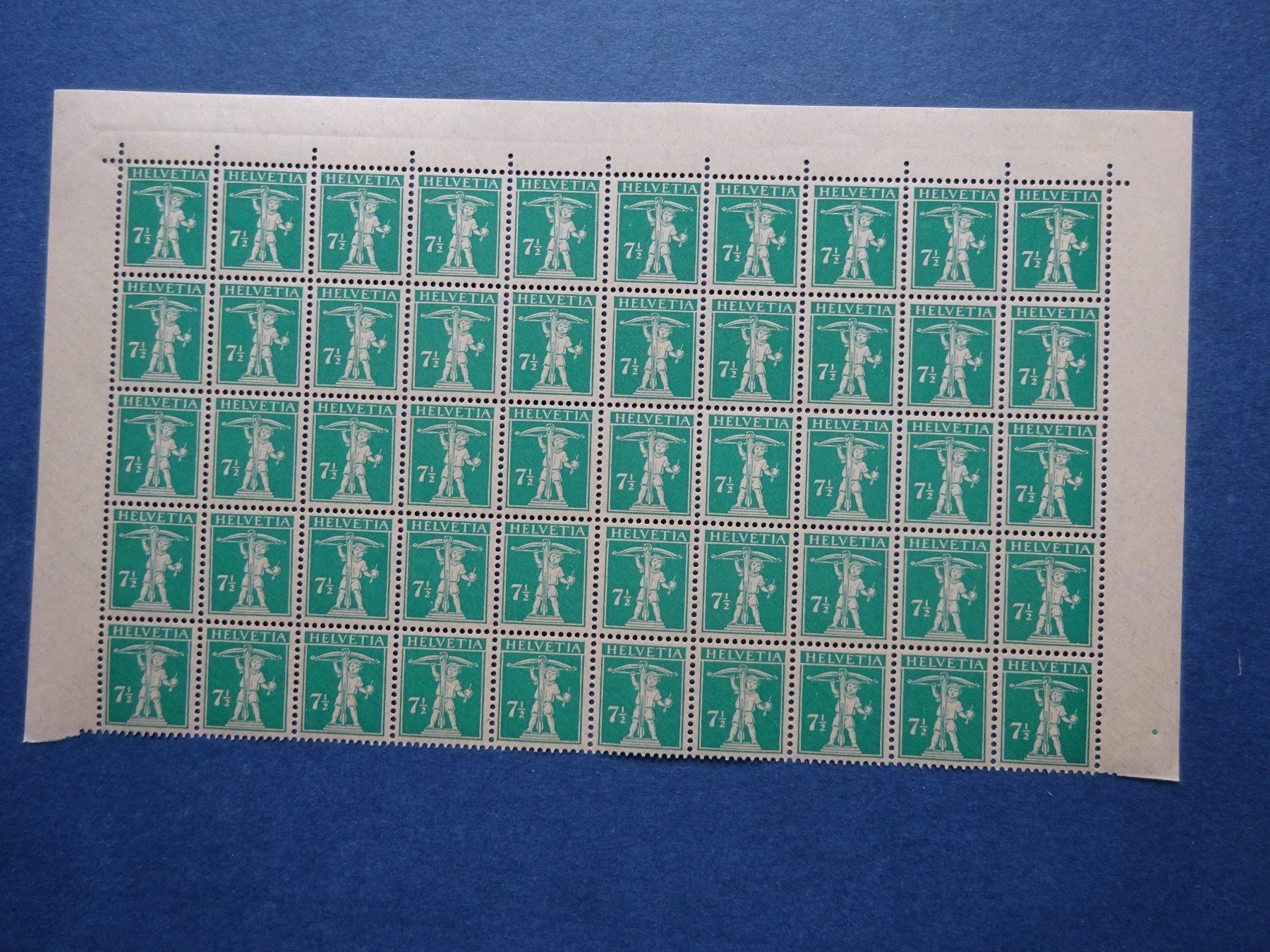 Tutti i francobolli: 1927 Z-Nr. 171 Halbbogen postfrisch** – Usato da Appenzell-Steinegg venduto da adi1975 1