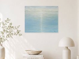 Original Acrylbild Morgenlicht Meer 50x40 cm