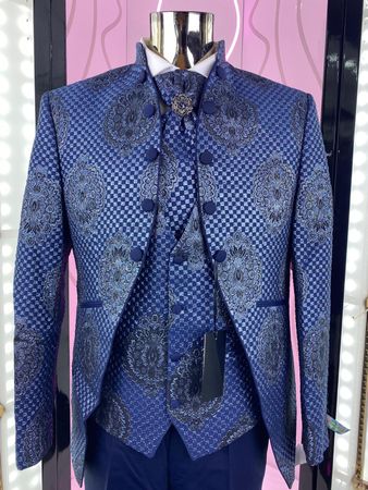 NEU Eleganter Herrenanzug 3-teilig Blau – Hochzeitsanzug