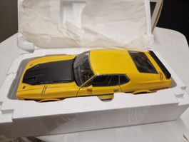Autoart Ford Mustang Mach 1 1:18 Modellauto Gelb Neu