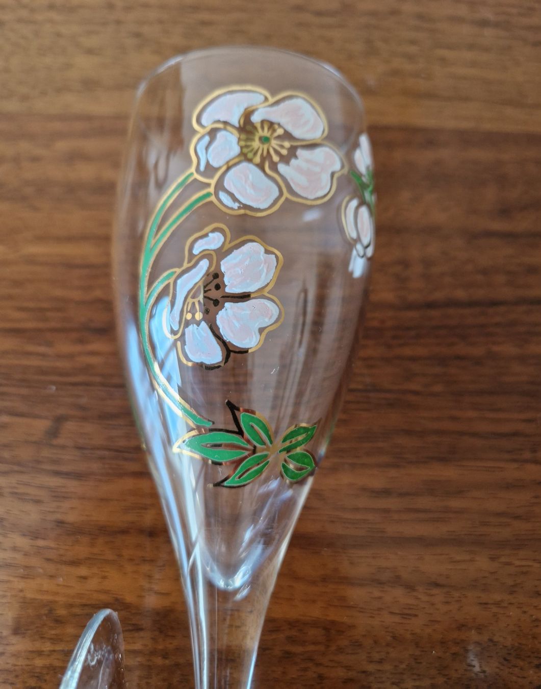 Bicchieri: 2 Champagner Flöten Perrier.-Jouet,  Handbemalt – Usato da Bern venduto da Antikbatik 5