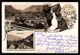 Litho Chur, Gesamtansicht, Rabiosa-Schlu