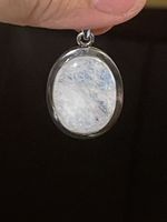 Pendentif vintage pierre de lune ovale argent 925/3cmX2 cm