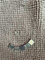 COS square shaped necklace with earrings