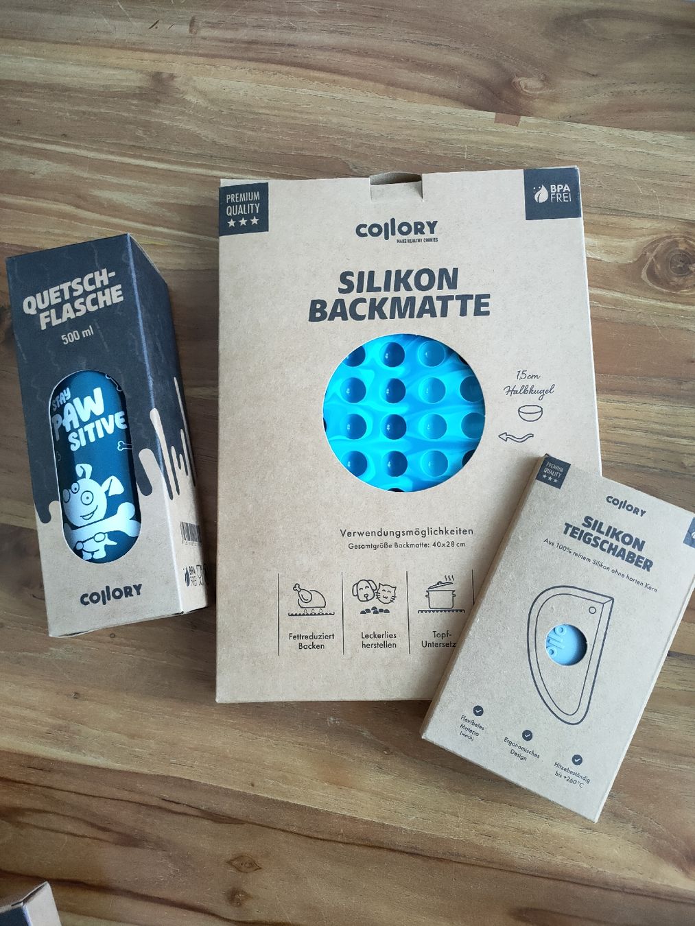 Teglie da forno: Backmatte Set Collory Silikon Neu 3-teilig blau – Nuovo e nell'imballaggio originale da Flaach venduto da Bobby777