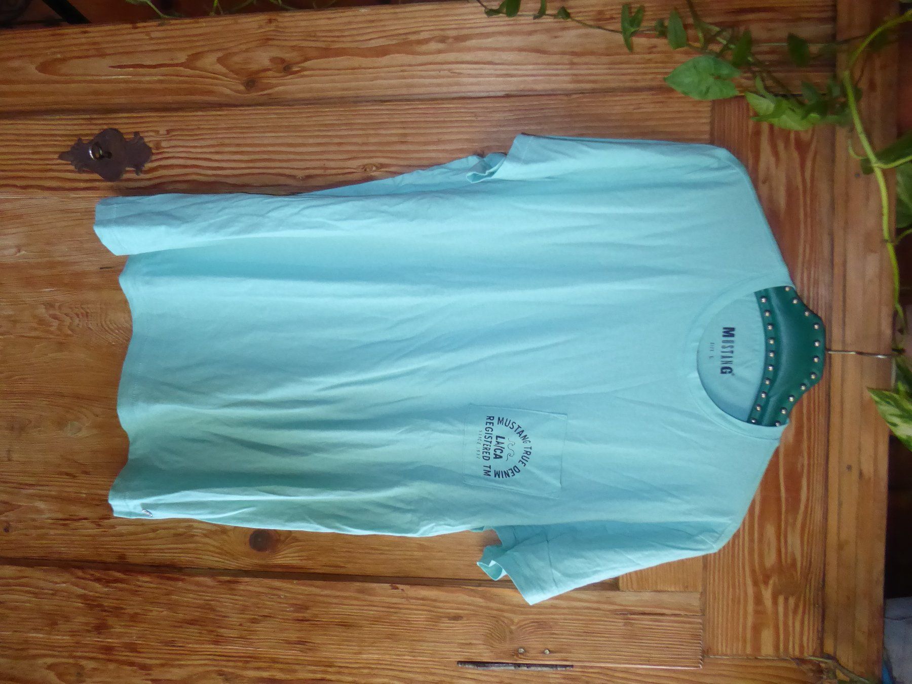 T-Shirts: Herren Tshirt Gr  L MUSTANG Türkis – Gebraucht aus Sargans von Benziner 3