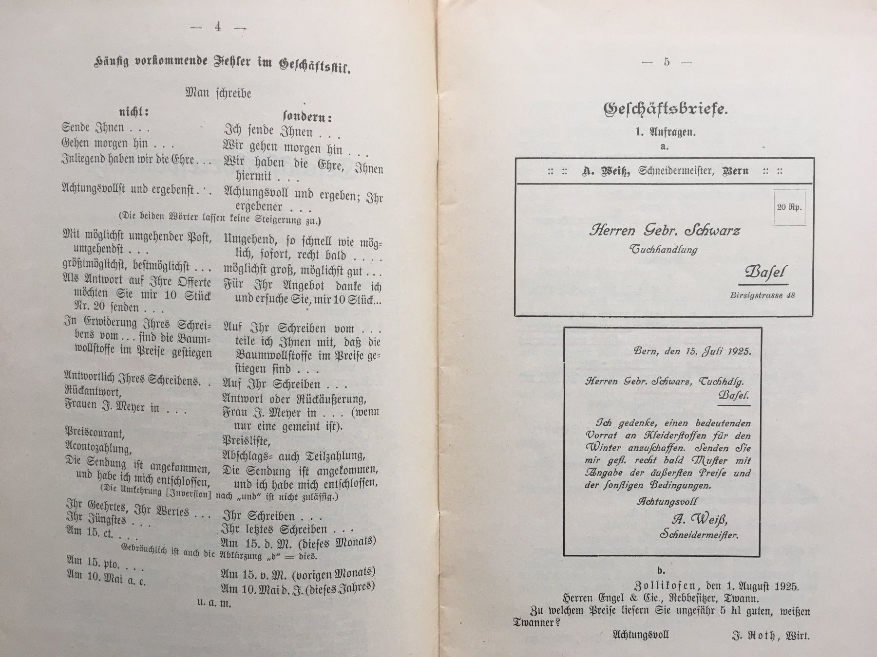 Bücher: Geschäftskorrespondenz - A. Spreng (1926) – Gebraucht aus Grenchen von Kogi7 2