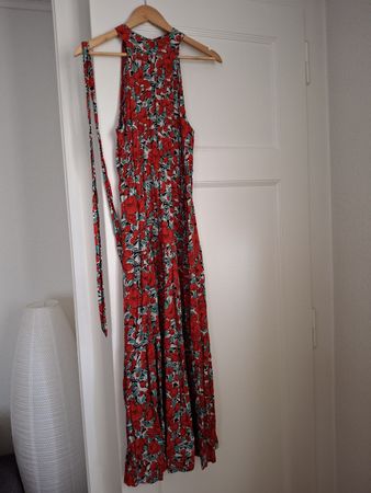Maxirobe fleurie rouge et verte S