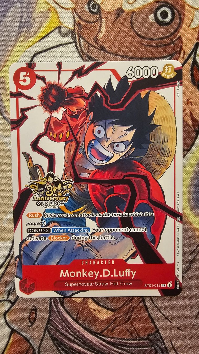 Bandai Carte collezionabili: Monkey.D.Luffy ST01-012 PROMO | 3rd Anniversary Stamped – Usato da Winterthur venduto da Gexar