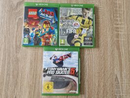 3 Xbox One Spiele: FIFA 17, Lego Movie, Tony Hawk's 5