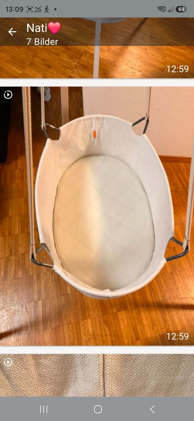 Sonstiges für Haushalt & Wohnen: Baby Hängekorb mit Ständer weiss gebraucht – Gebraucht aus Emmenbrücke von nev_hh85 4