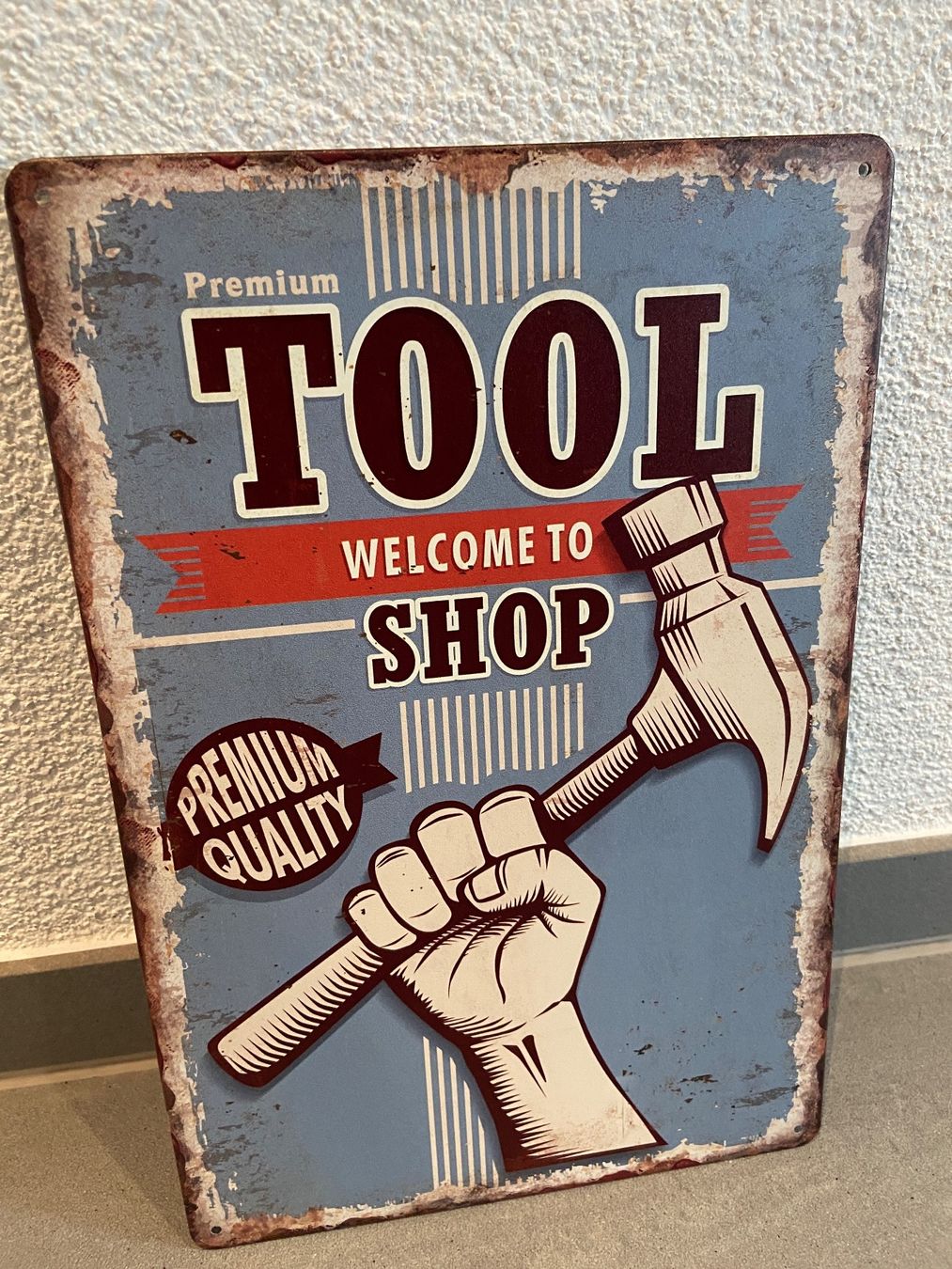 Insegne: TOOL SHOP VINTAGE BLECHSCHILD NEU 1 Pcs. – Nuovo e nell'imballaggio originale da Seon venduto da Aaargauer01 6