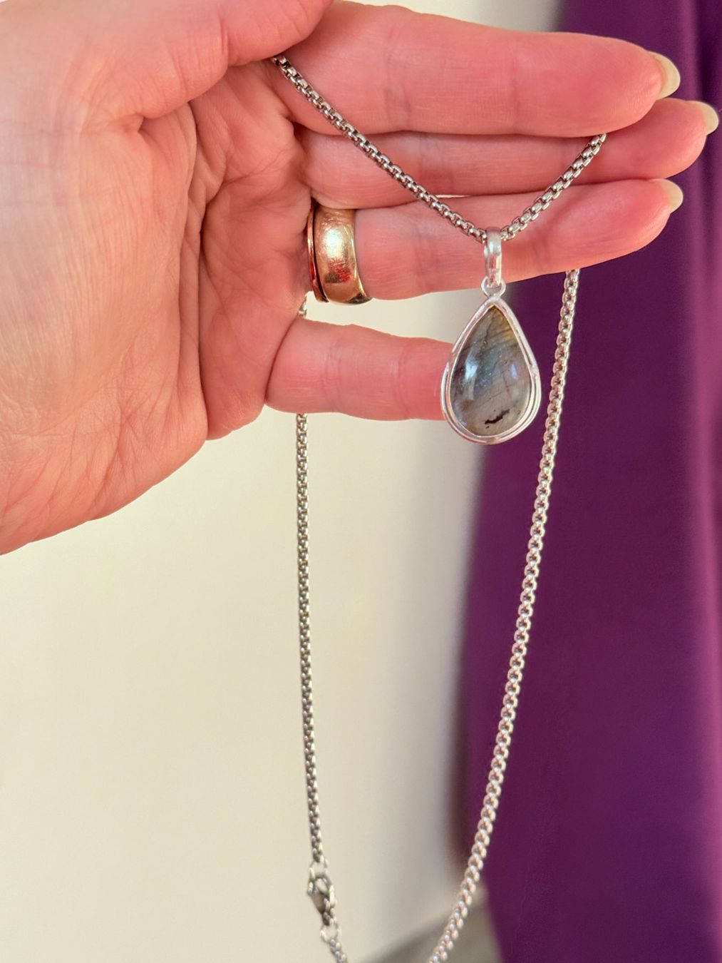 Catenine: Collier élégant avec Labradorite véritable, neuf! – Nuovo e nell'imballaggio originale da Genève venduto da AGBERG 8