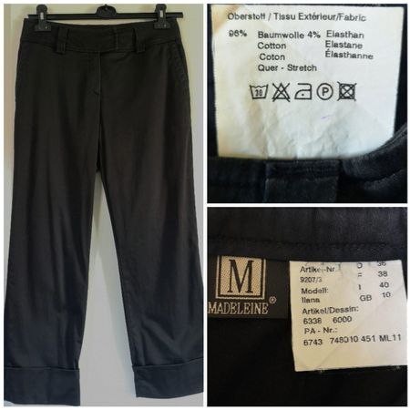 MADELEINE - Edle schwarze 7/8 Freizeit/Business-Hose