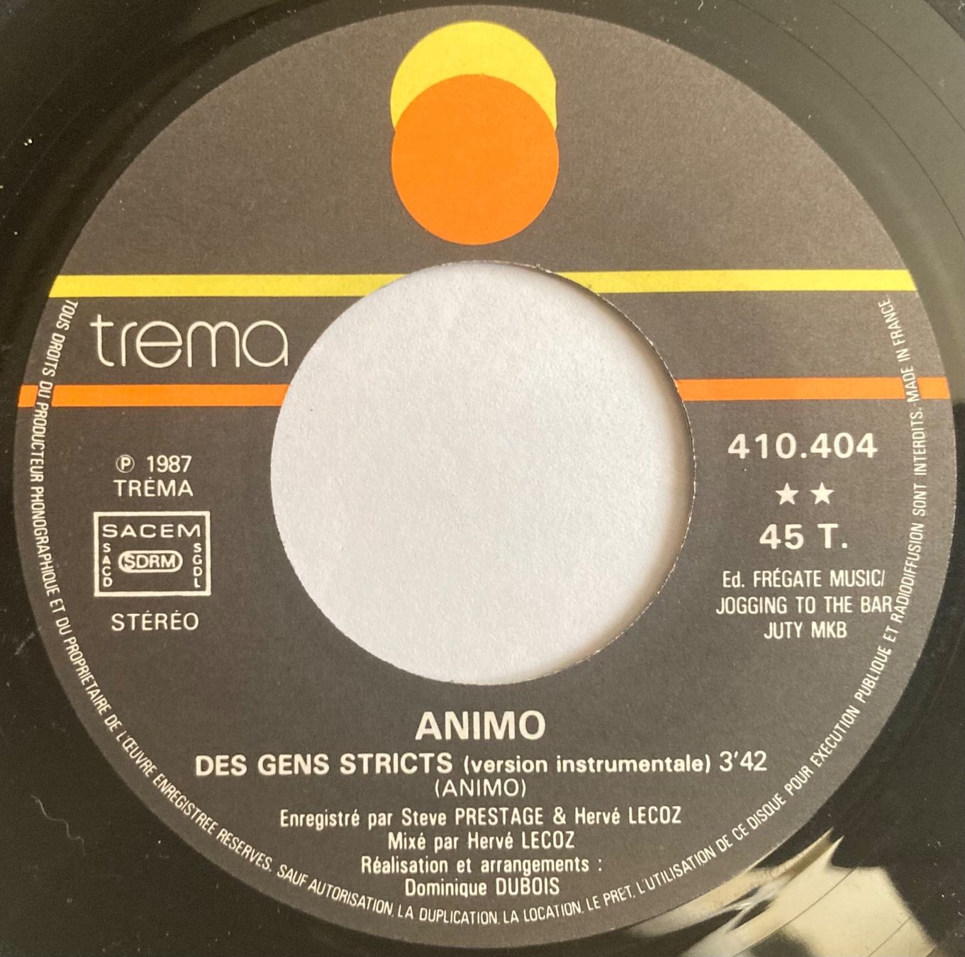 Schallplatten: ANIMO - DES GENS STRICTS – Gebraucht aus Poliez-Pittet von Newtown-Records 2