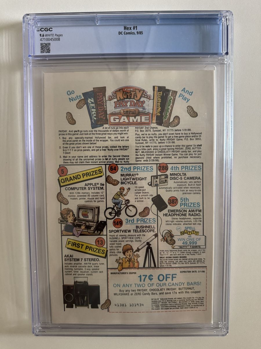 Fumetti: HEX #1 (1985) CGC 9.6 – Usato da Amriswil venduto da MA_GA 1