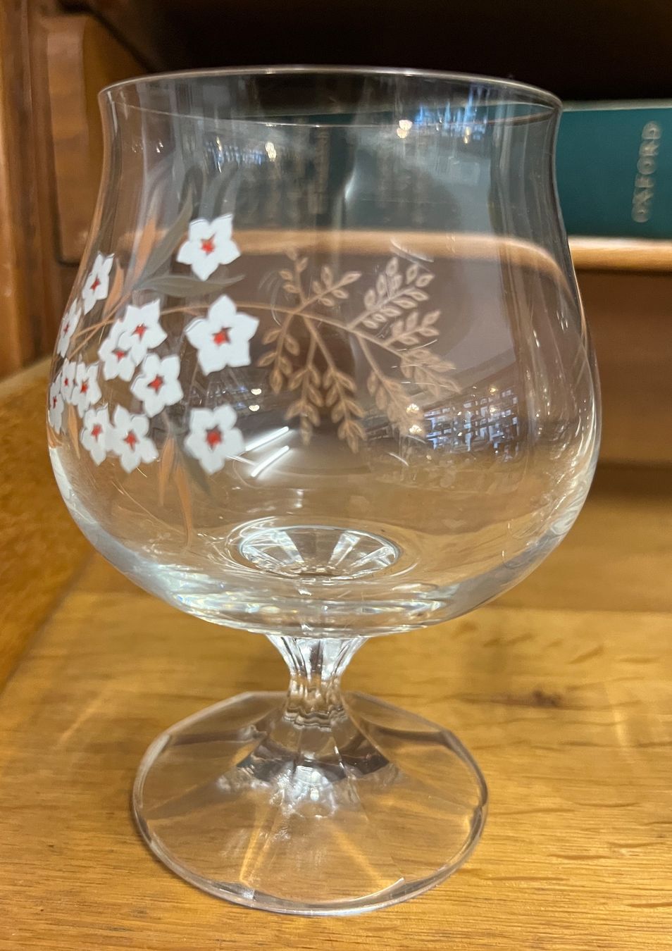 Gläser: 4 Cognac Gläser - handbemalt mit Blumenmuster – Gebraucht aus Stetten AG von Brissago25 3