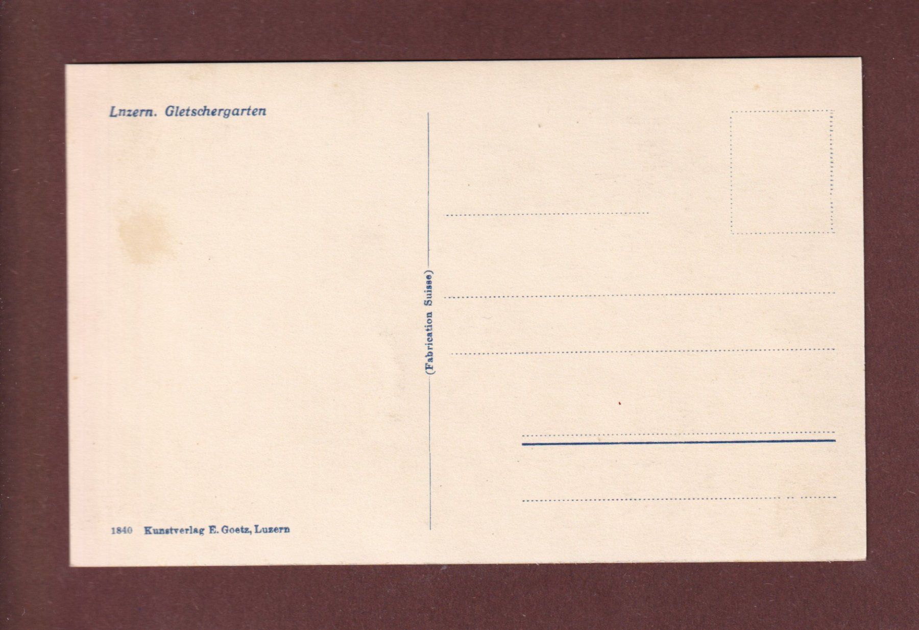 Cartoline postali: LUZERN - Gletschergarten – Usato da Pully venduto da nicecards-shop 1