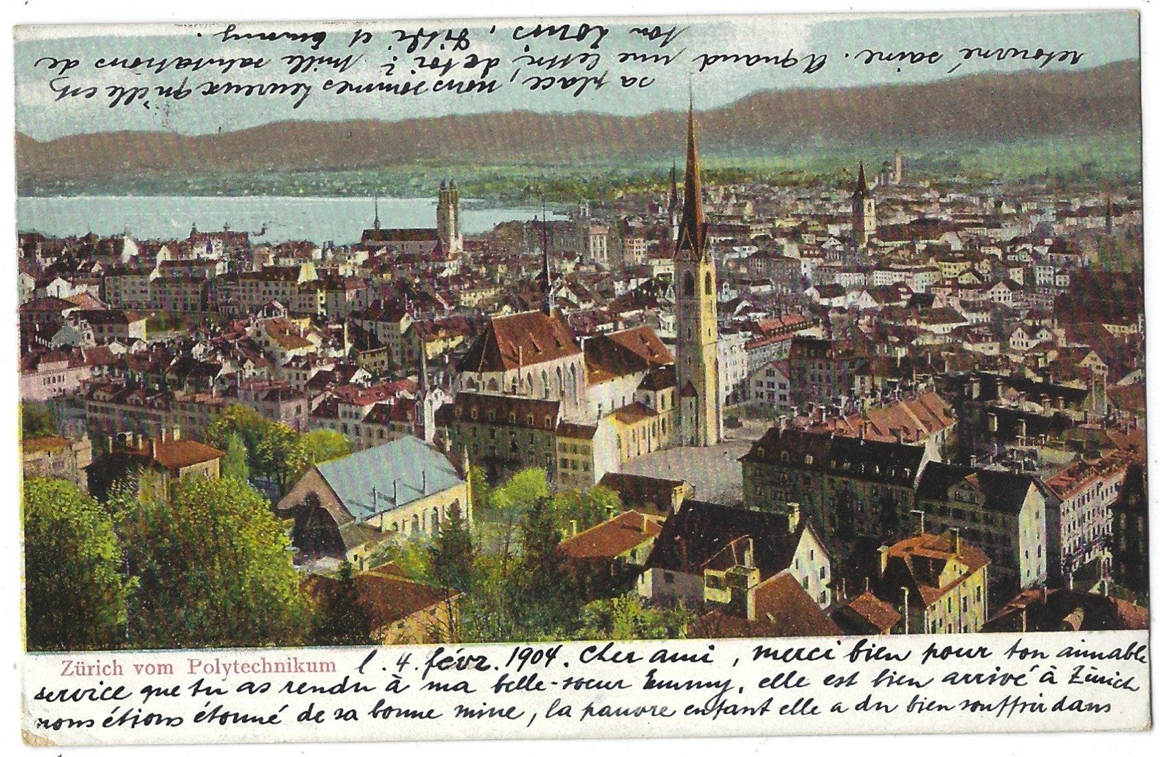 Cartoline postali: Zürich  vom  Polytechnikum – Usato da Bütschwil venduto da Jackson1A