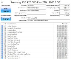 SSD Samsung 970 EVO Plus 2TB NVMe super Zustand